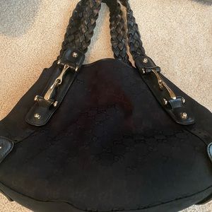 SALE!!!💥💥💥Gucci Horsebit Braided Handle Black